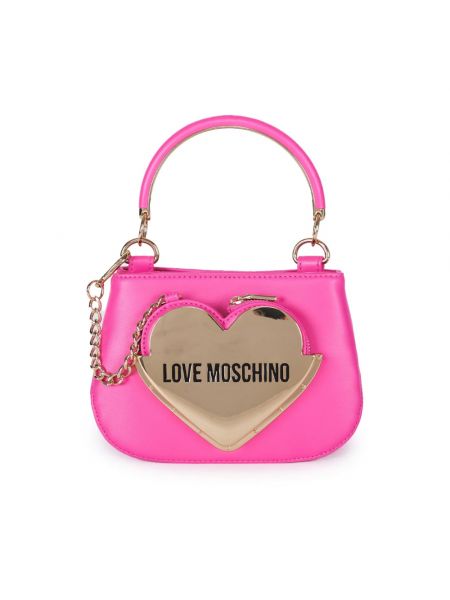 Herzmuster clutch mit taschen Love Moschino pink