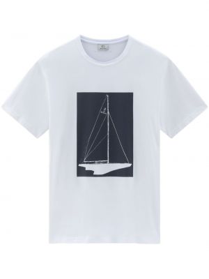 T-shirt mit print Woolrich weiß