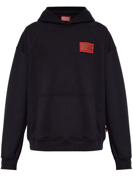 Hætte lang sweater Diesel sort