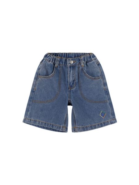 Bomull jeans-shorts for jenter Jellymallow blå