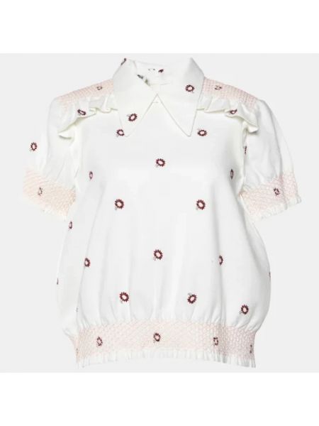 Bluse aus baumwoll Miu Miu Pre-owned weiß