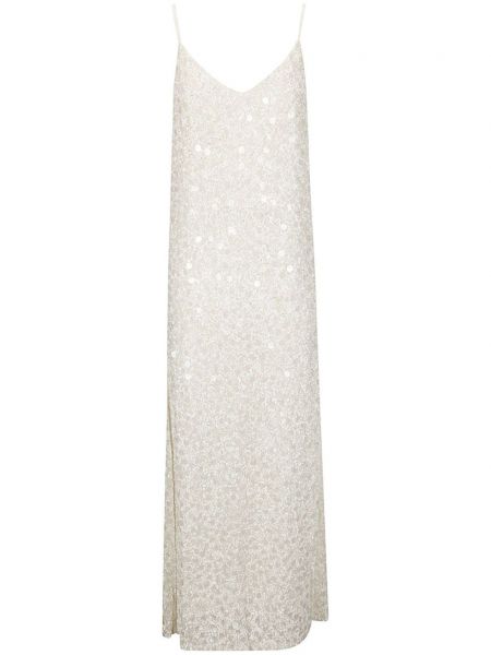 Βραδινό φόρεμα με παγιέτες P.a.r.o.s.h. λευκό