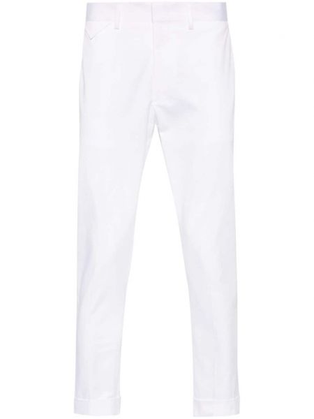Nohavice s lisovaným záhybom Low Brand biela