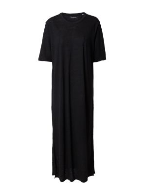 Μελανζέ φόρεμα Knowledgecotton Apparel μαύρο