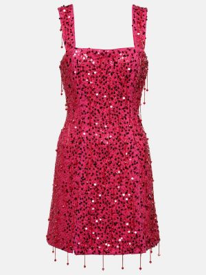 Mini robe à paillettes Simkhai rose