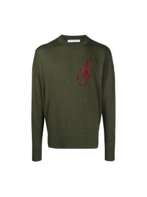 Sweter z wełny merino Jw Anderson zielony