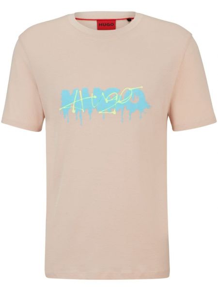 Kokvilnas t-krekls Hugo bēšs