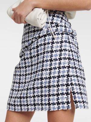 Mini falda de algodón a cuadros Carolina Herrera