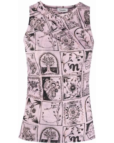 Tank top med print Nanushka rosa