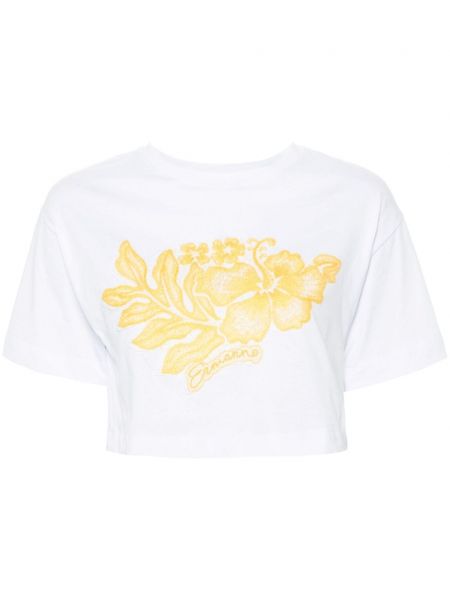 Mežģīņu t-krekls ar ziediem Ermanno Firenze