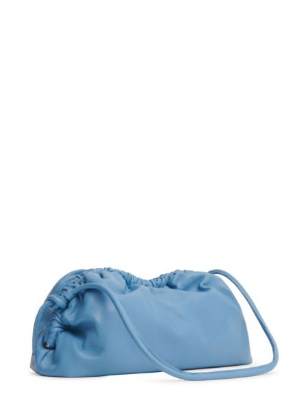 Dabīgās ādas clutch somiņa Mansur Gavriel zils