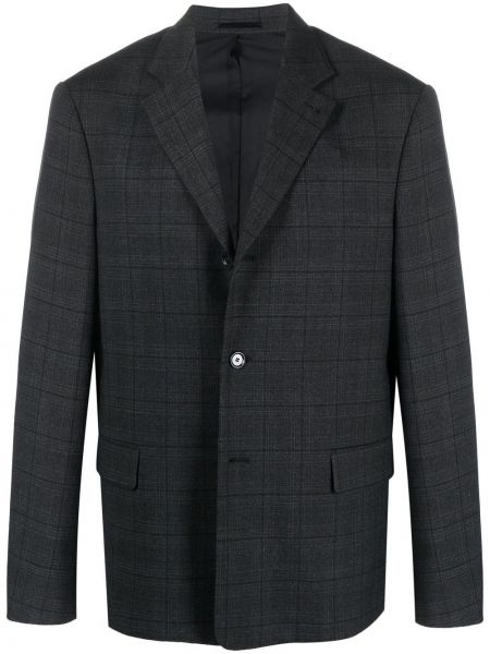 Trykt sjekket lang blazer Filippa K grå