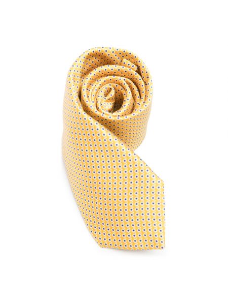 Corbata de seda Corneliani amarillo