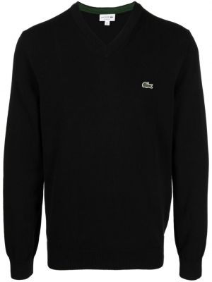 Džemperis ar izšuvumiem Lacoste melns