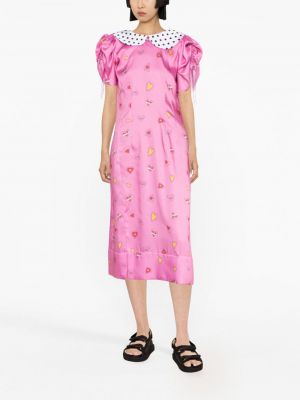 Saténové šaty Parlor růžové
