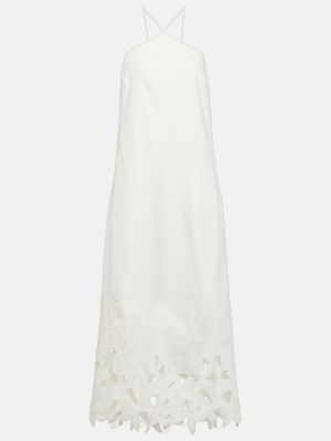 Льняное платье миди Simkhai белое