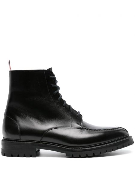 Kožené kotníkové boty Thom Browne černé