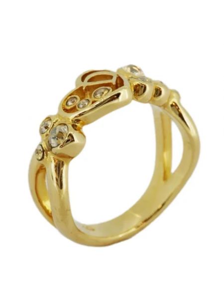 Złoty pierścionek retro Dior Vintage