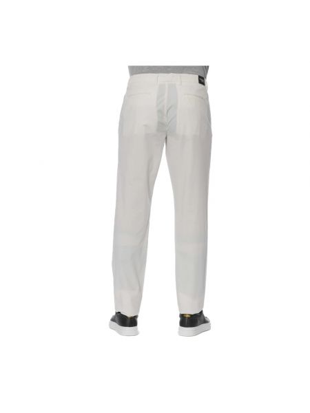 Pantalones chinos de algodón con bolsillos elegantes Trussardi blanco