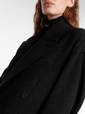 Oversized kašmírový kabát Balenciaga šedý