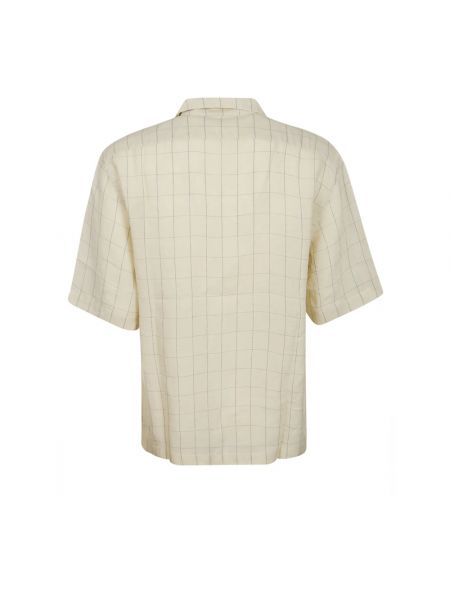 Camisa de algodón a cuadros con estampado Barena Venezia beige