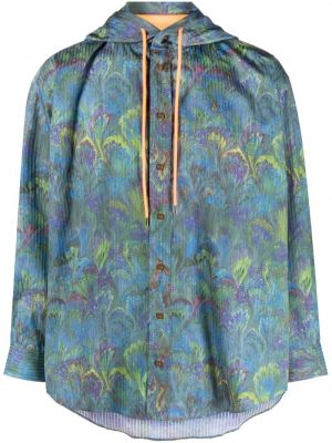 Raštuota marškiniai su gobtuvu Vivienne Westwood mėlyna