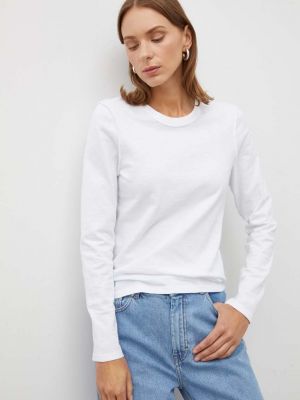 Памучна блуза с дълъг ръкав American Vintage бяло