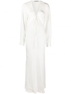 Копринена вечерна рокля Christopher Esber бяло