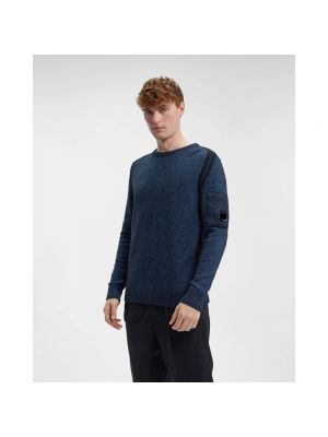 Sweter z okrągłym dekoltem C.p. Company niebieski