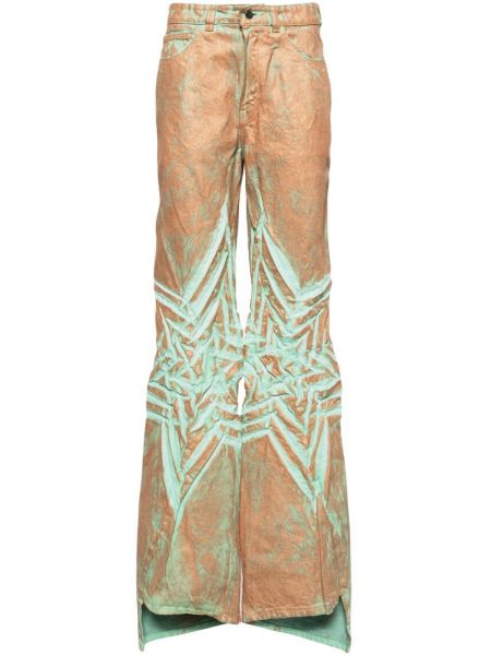 Voľné kvetinové džínsy s vysokým pásom Masha Popova