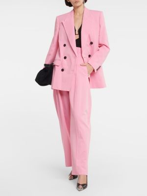 Voľné nohavice Isabel Marant ružová