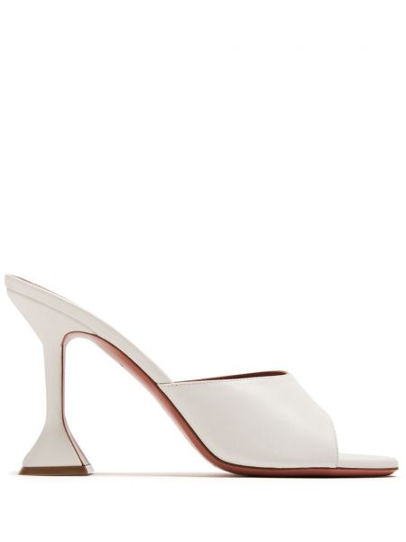 Mules en cuir Amina Muaddi blanc