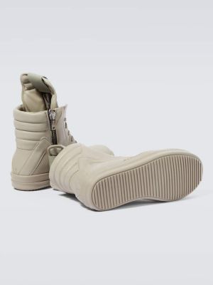 Zapatillas de cuero Rick Owens beige