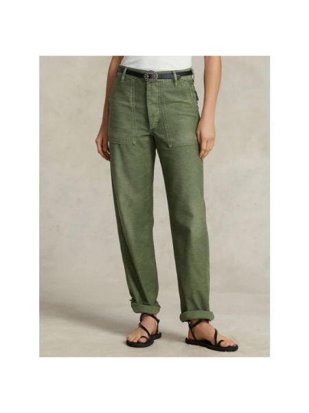 Proste spodnie Polo Ralph Lauren zielone