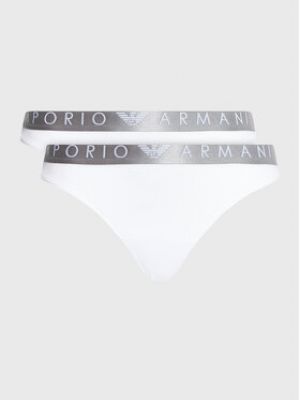 Emporio Armani Underwear Set 2 perechi de chiloți tanga 163333 3R235 00010  - alb