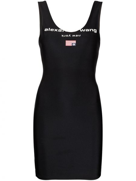 Sukienka z nadrukiem Alexanderwang.t - сzarny