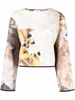 Geblümt sweatshirt mit rundhalsausschnitt mit print Atu Body Couture