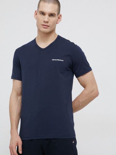 Тениска с дълъг ръкав с принт Emporio Armani Underwear