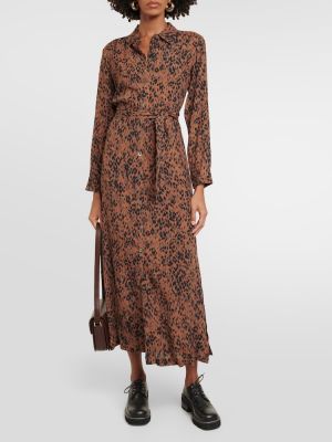Vestido largo con estampado A.p.c. marrón