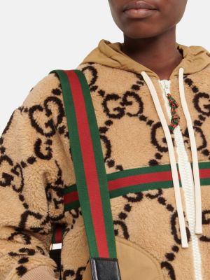 Vilnas kapučdžemperis ar rāvējslēdzēju Gucci
