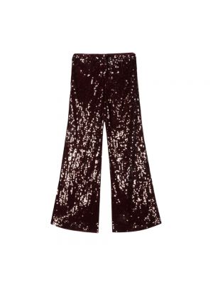 Pantalones con lentejuelas de cintura baja Rotate Birger Christensen rojo