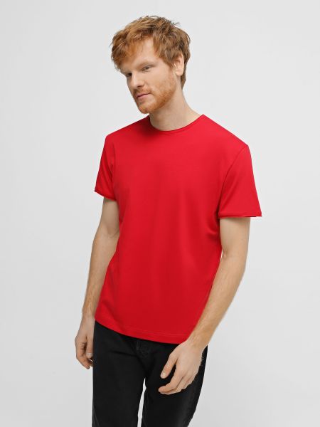 Красная хлопковая футболка Promin