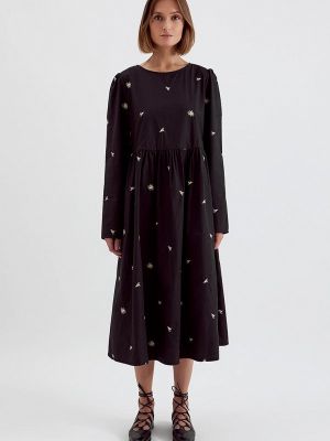 Платье Unique Fabric черное