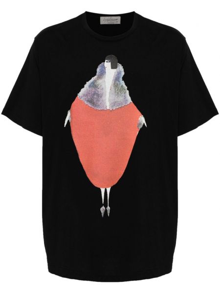 T-krekls ar apdruku Yohji Yamamoto melns