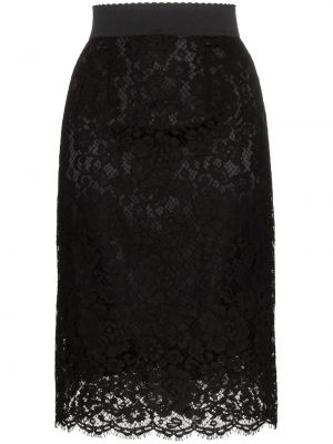 Spódnica ołówkowa koronkowa Dolce And Gabbana, сzarny