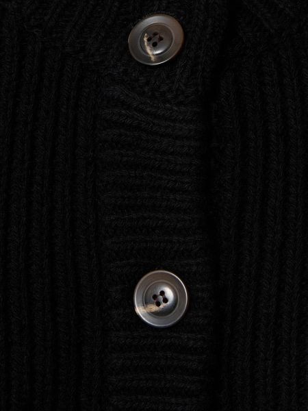 Gilet con bottoni di lana Soeur nero