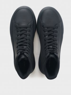 Кожаные кроссовки Trussardi черные