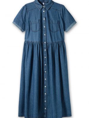 Платье-рубашка Sheego синее