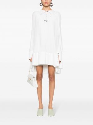 Sukienka mini plisowana Lanvin biała