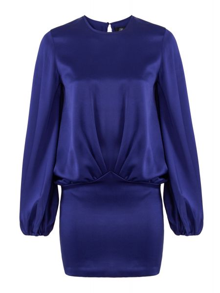 Атласное платье мини Blumarine фиолетовое